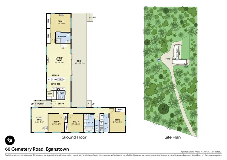 Floorplan of Homely house listing, 60 Cemetery Road, Eganstown VIC 3461