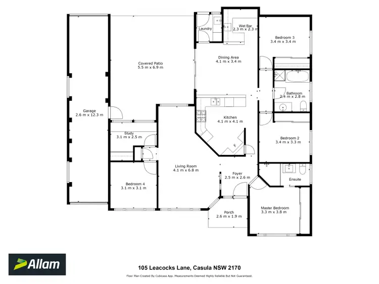 Floorplan of Homely house listing, 105 Leacocks Lane, Casula NSW 2170