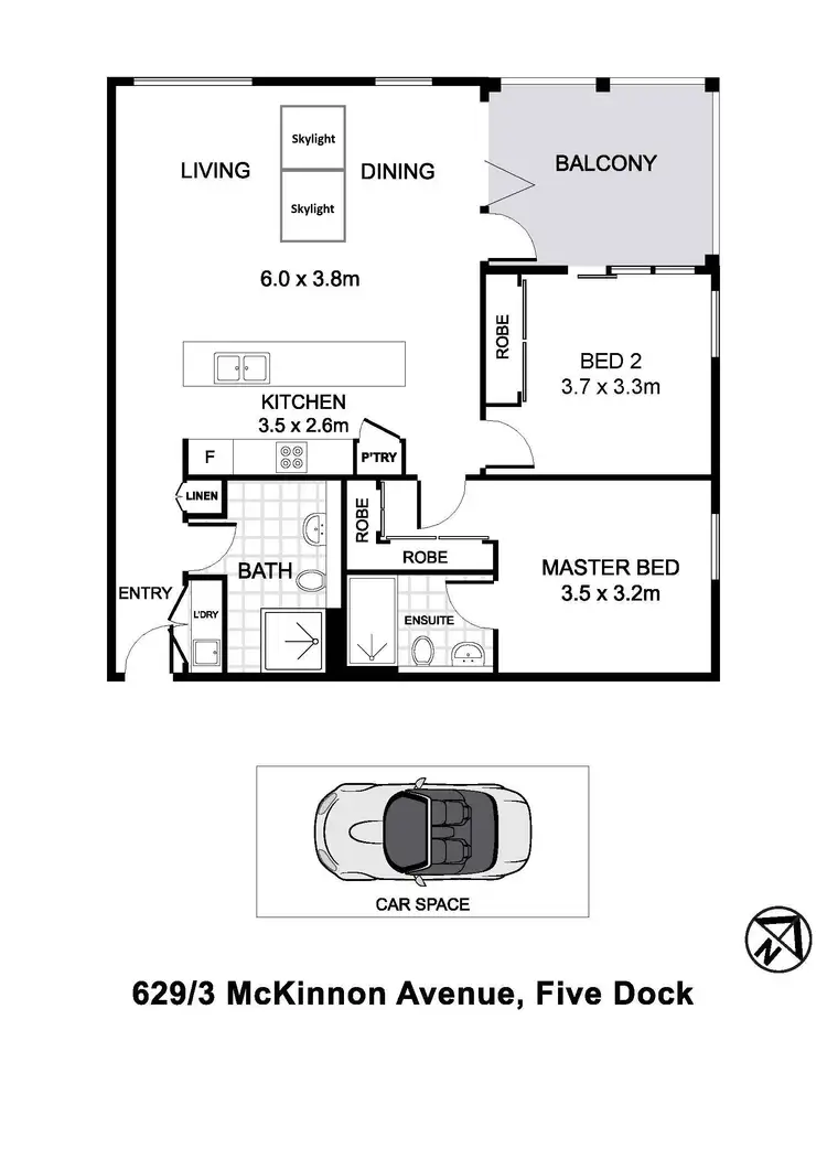 Floorplan of Homely apartment listing, 629/3 McKinnon Avenue, Five Dock NSW 2046