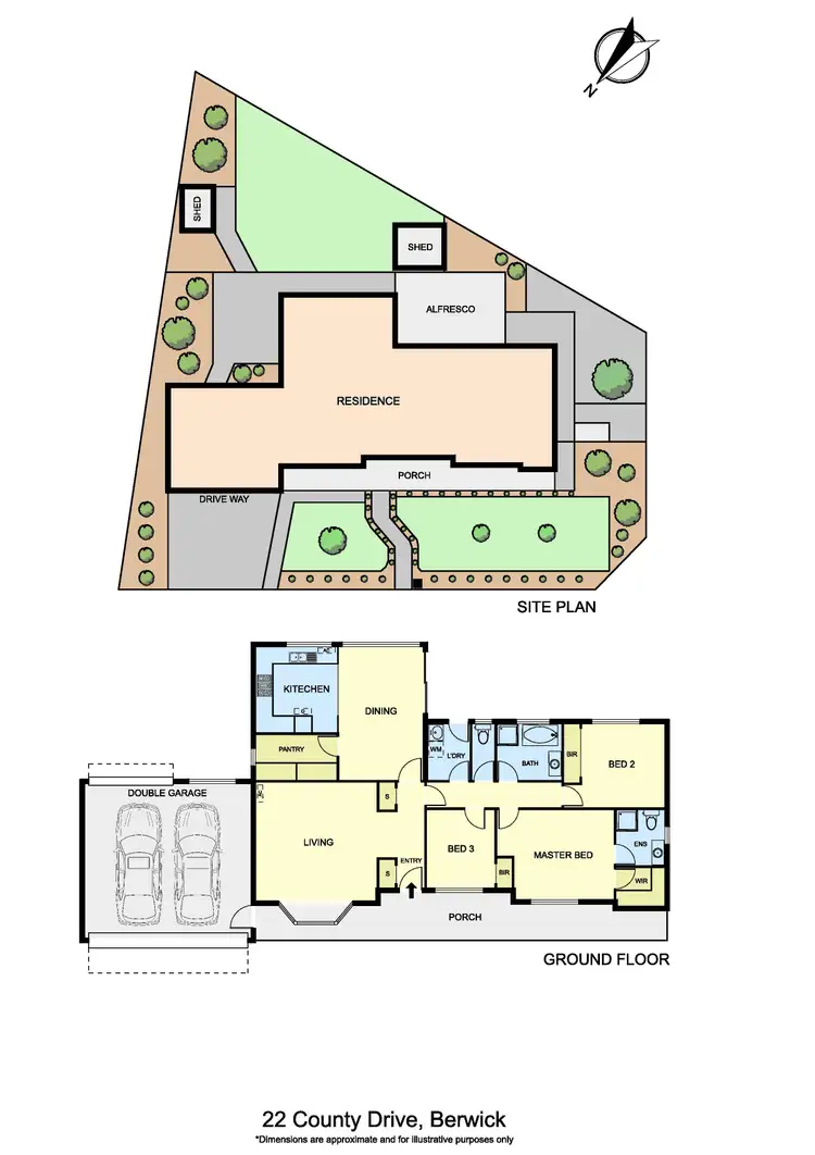 Floorplan of Homely house listing, 22 County Drive, Berwick VIC 3806