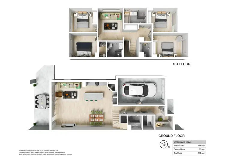 Floorplan of Homely semi-detached listing, 98B Florida Avenue, New Lambton NSW 2305
