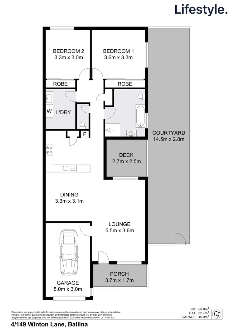 Floorplan of Homely villa listing, 4/149 Winton Lane, Ballina NSW 2478