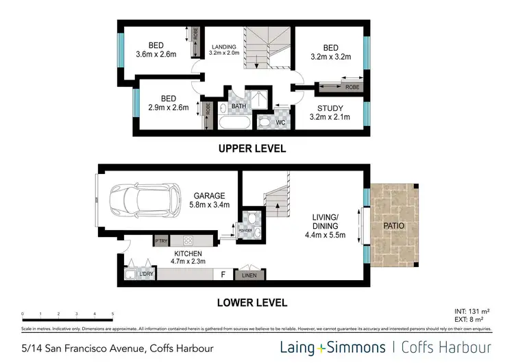 Floorplan of Homely townhouse listing, 5/14 San Francisco Avenue, Coffs Harbour NSW 2450