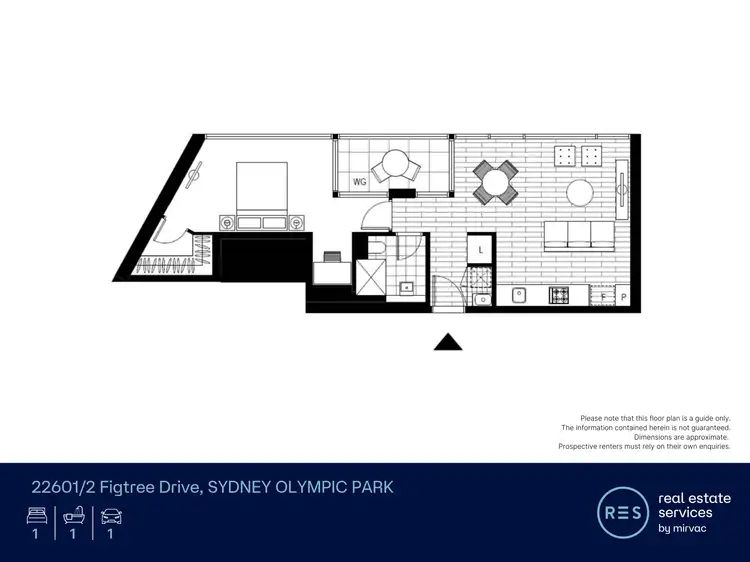 Floorplan of Homely apartment listing, 22601/2 Figtree Drive, Sydney Olympic Park NSW 2127