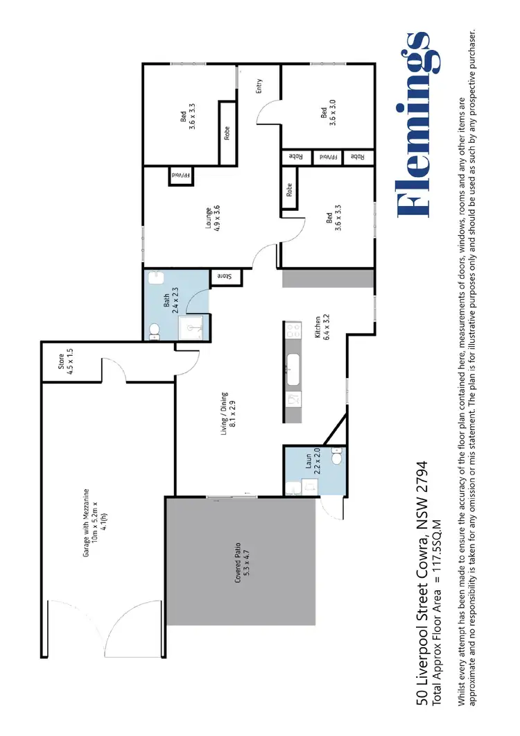 Floorplan of Homely house listing, 50 Liverpool Street, Cowra NSW 2794