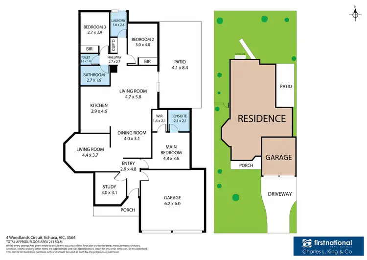 Floorplan of Homely house listing, 4 Woodlands Circuit, Echuca VIC 3564