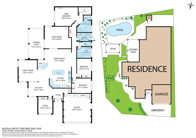 Floorplan of Homely house listing, 66 Viola Circuit, Tuncurry NSW 2428