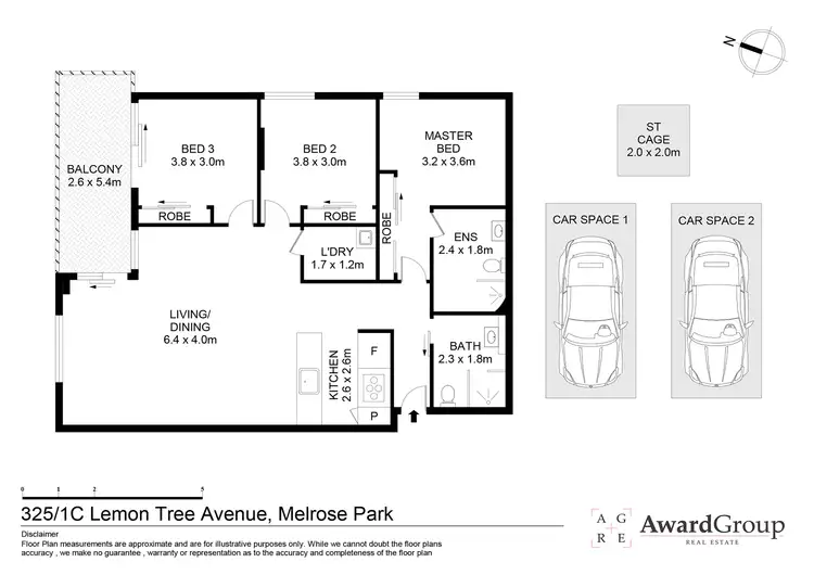 Floorplan of Homely apartment listing, 325/1C Lemon Tree Avenue, Melrose Park NSW 2114