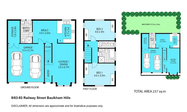 Floorplan of Homely townhouse listing, 9/83-93 Railway Street, Baulkham Hills NSW 2153