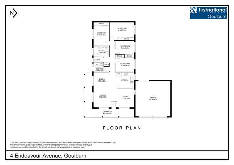 Floorplan of Homely house listing, 4 Endeavour Avenue, Goulburn NSW 2580