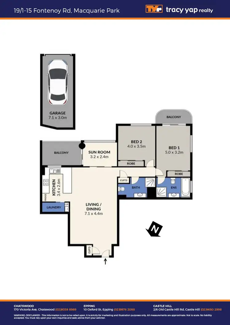 Floorplan of Homely apartment listing, 19/1-15 Fontenoy Road, Macquarie Park NSW 2113