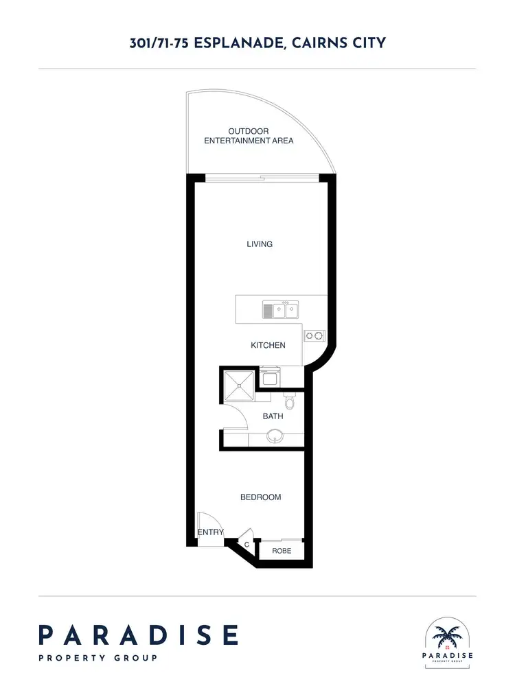 Floorplan of Homely apartment listing, 301/71-75 Esplanade, Cairns City QLD 4870