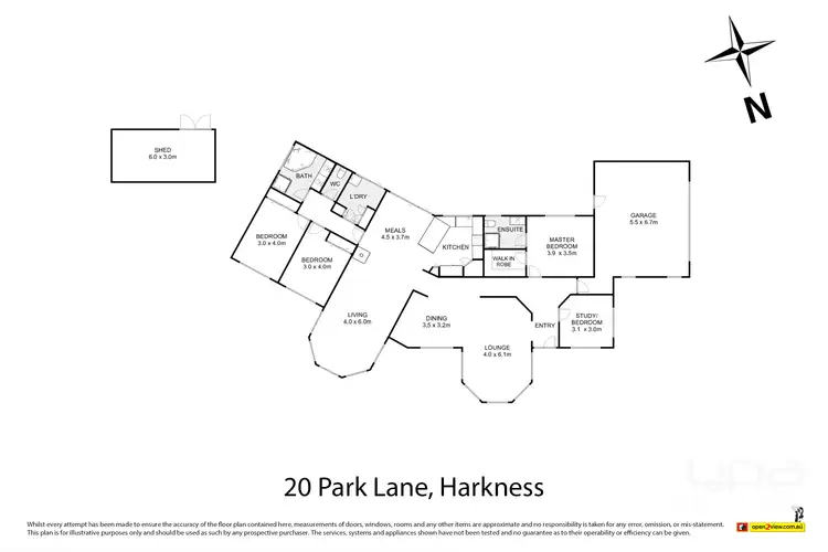 Floorplan of Homely house listing, 20 Park Lane, Harkness VIC 3337
