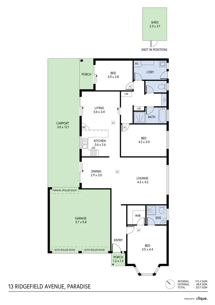 Floorplan of Homely house listing, 13A Ridgefield Avenue, Paradise SA 5075