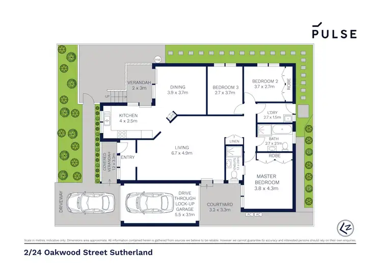 Floorplan of Homely villa listing, 2/24 Oakwood Street, Sutherland NSW 2232