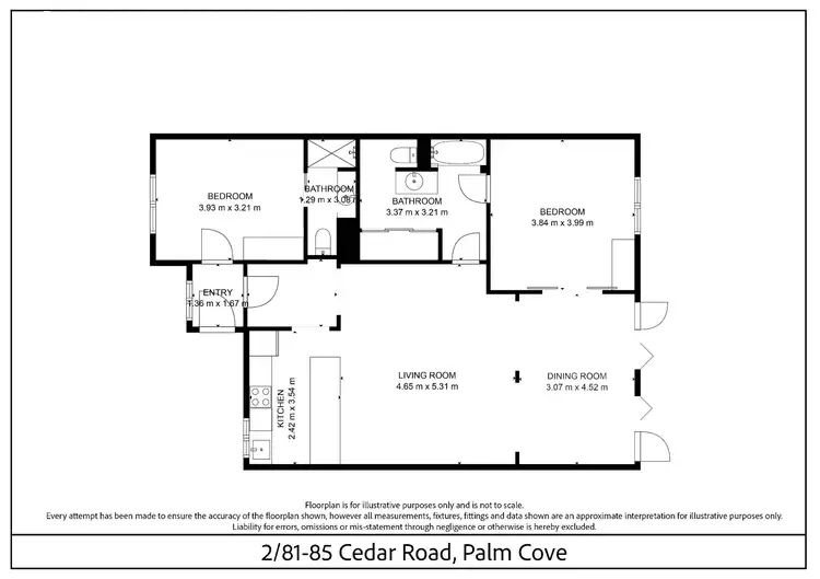 Floorplan of Homely apartment listing, 2/81-85 Cedar Road, Palm Cove QLD 4879