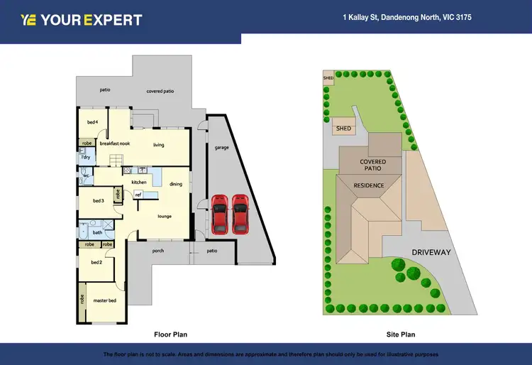 Floorplan of Homely house listing, 1 Kallay Street, Dandenong North VIC 3175