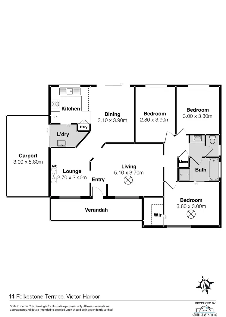 Floorplan of Homely house listing, 14 Folkestone Terrace, Victor Harbor SA 5211