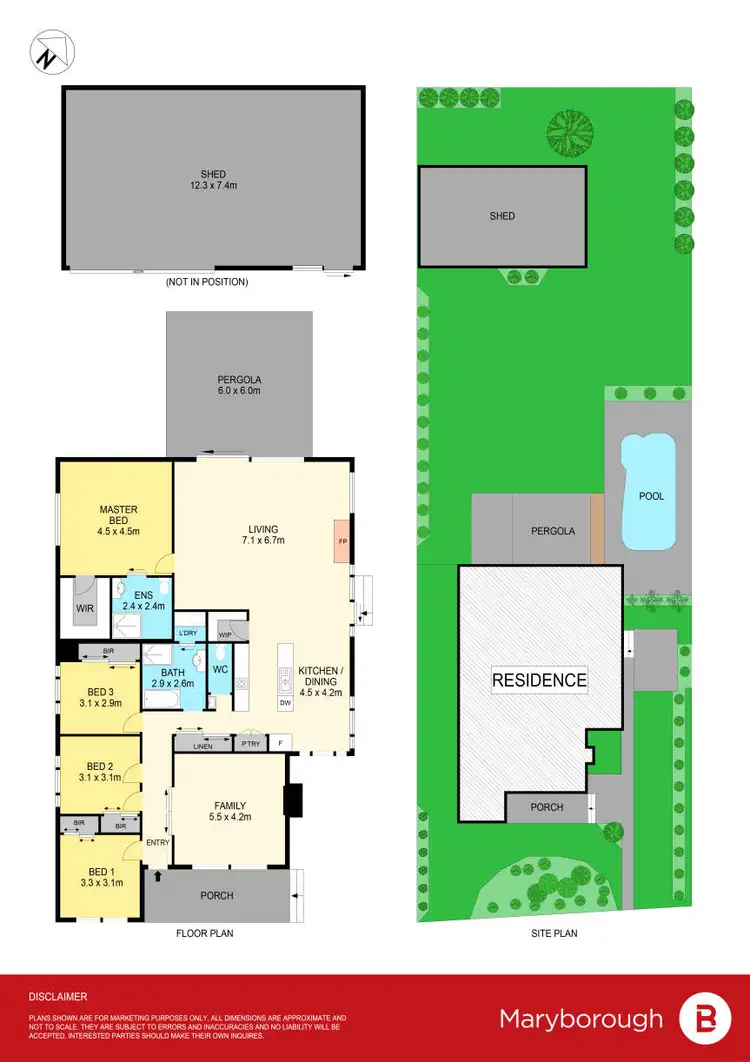 Floorplan of Homely house listing, 1 Harrison Street, Maryborough VIC 3465