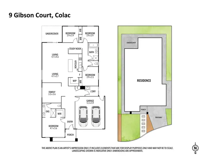 Floorplan of Homely house listing, 9 Gibson Court, Colac VIC 3250
