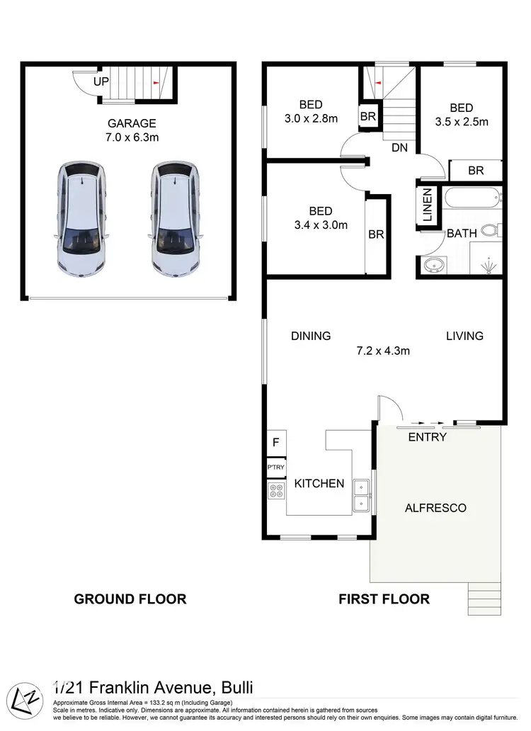 Floorplan of Homely villa listing, 1/21 Franklin Street, Bulli NSW 2516