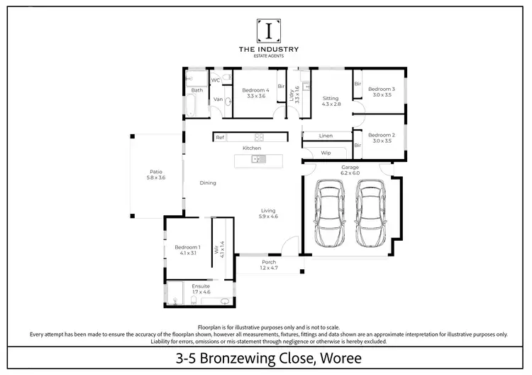 Floorplan of Homely house listing, 3-5 Bronzewing Close, Woree QLD 4868