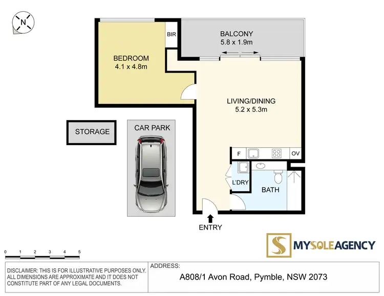 Floorplan of Homely apartment listing, A808/1 Avon Road, Pymble NSW 2073