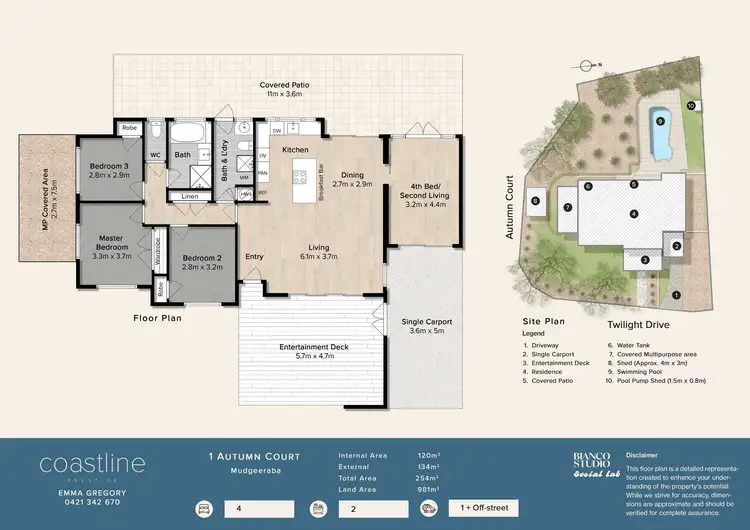 Floorplan of Homely house listing, 1 Autumn Court, Mudgeeraba QLD 4213