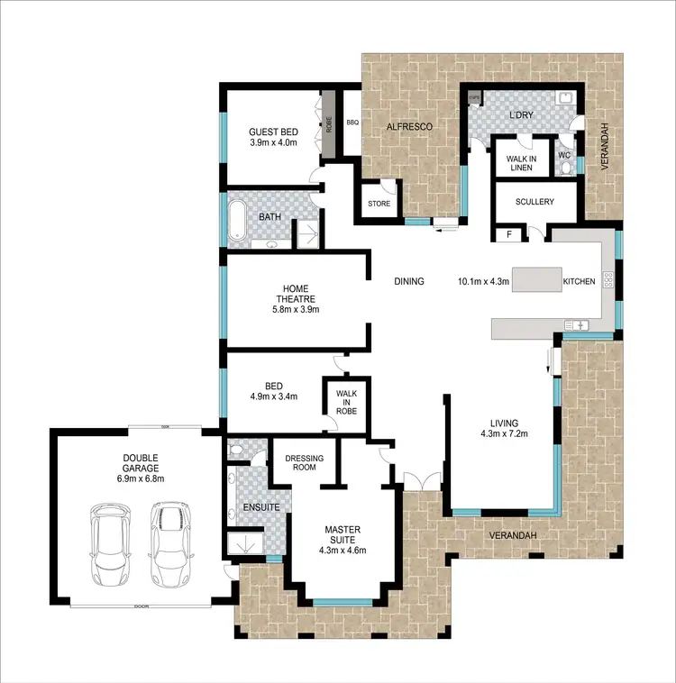 Floorplan of Homely house listing, 9 Stanbury Crescent, South Bunbury WA 6230