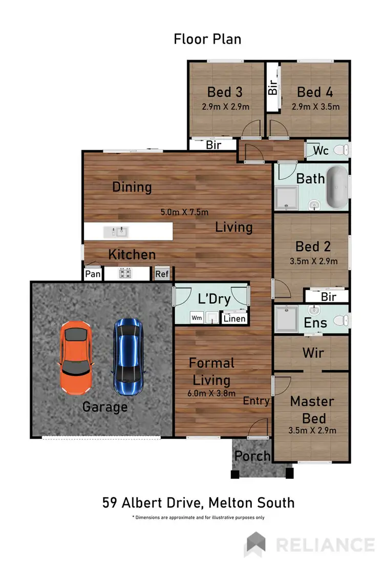 Floorplan of Homely house listing, 59 Albert Drive, Melton South VIC 3338