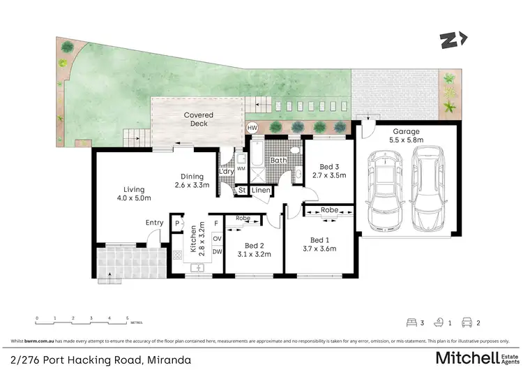Floorplan of Homely villa listing, 2/276 Port Hacking Road, Miranda NSW 2228