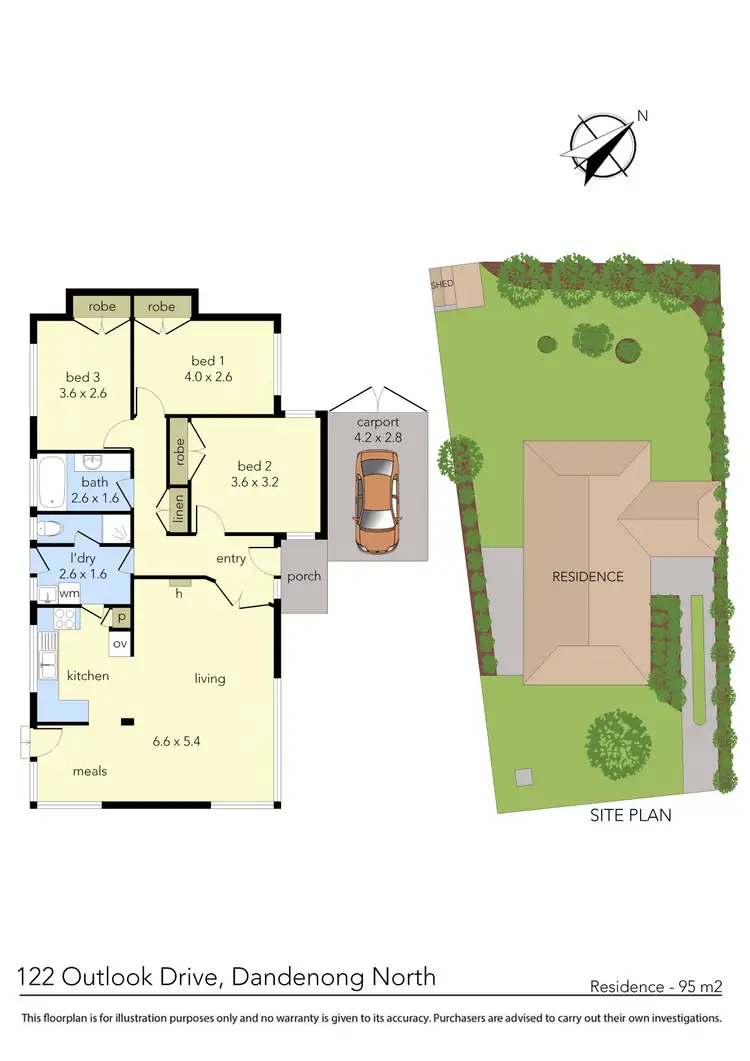 Floorplan of Homely house listing, 122 Outlook Drive, Dandenong North VIC 3175