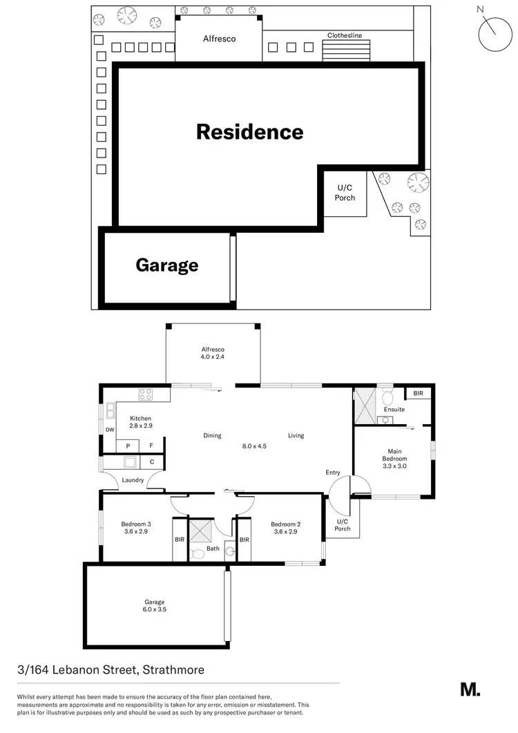 Floorplan of Homely villa listing, 3/164 Lebanon Street, Strathmore VIC 3041