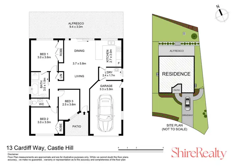 Floorplan of Homely house listing, 13 Cardiff Way, Castle Hill NSW 2154