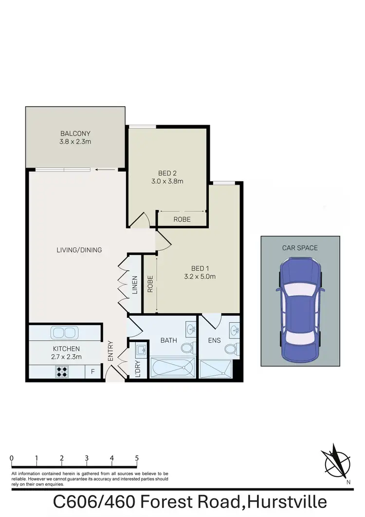Floorplan of Homely apartment listing, 606/460 Forest Road, Hurstville NSW 2220