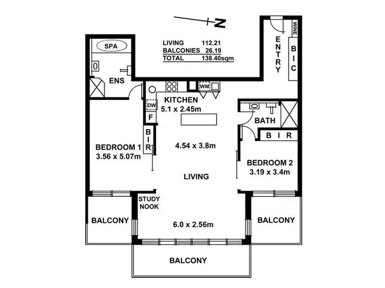 Floorplan of Homely apartment listing, 720/16 Holdfast Promenade, Glenelg SA 5045