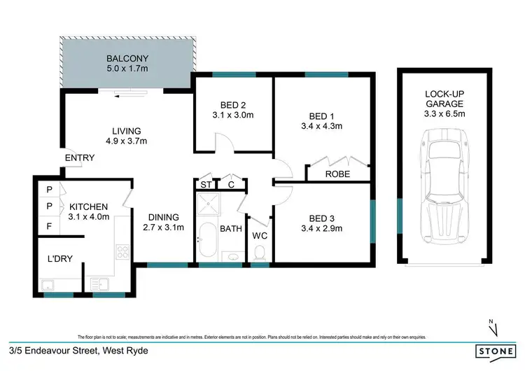 Floorplan of Homely apartment listing, 3/5 Endeavour Street, West Ryde NSW 2114