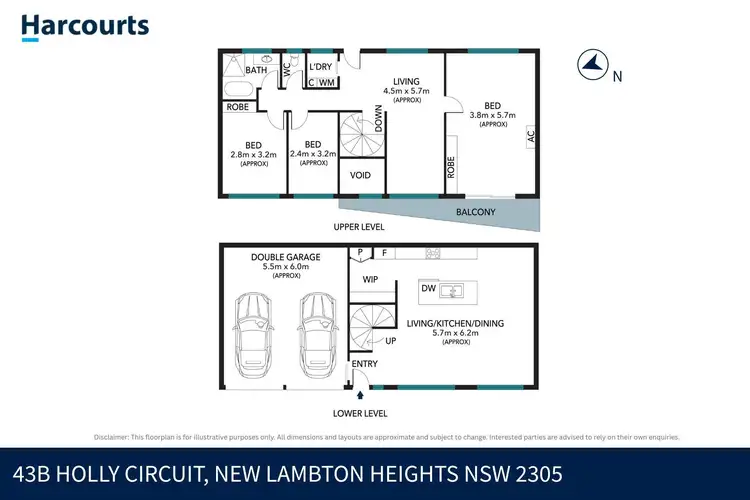 Floorplan of Homely house listing, 43B Holly Circuit, New Lambton Heights NSW 2305