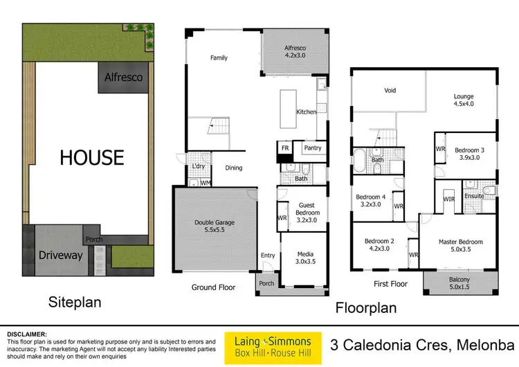 Floorplan of Homely house listing, 3 Caledonia Crescent, Marsden Park NSW 2765