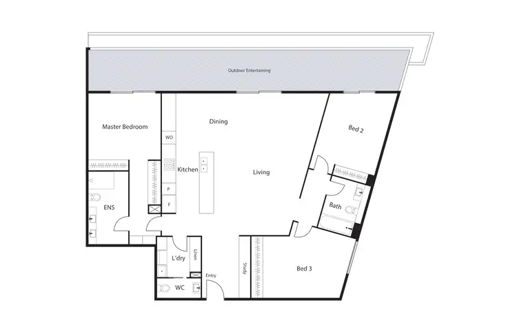 Floorplan of Homely apartment listing, 119/23 State Circle, Forrest ACT 2603