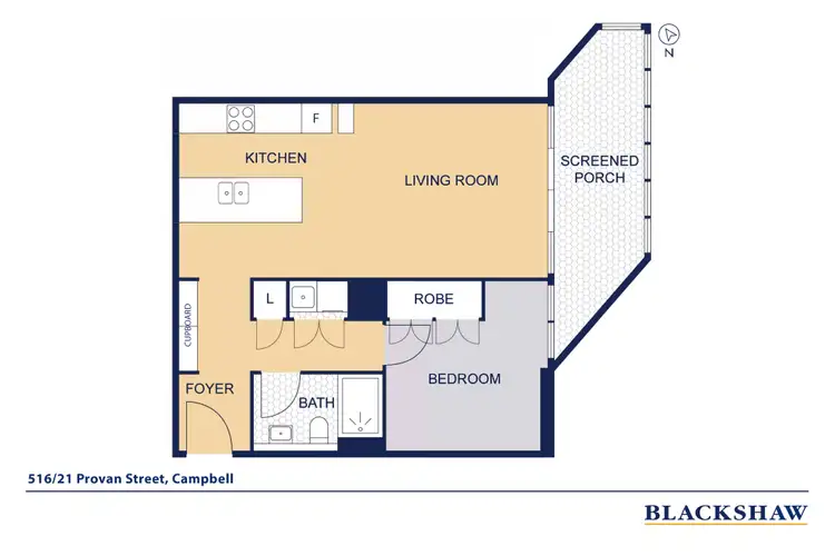 Floorplan of Homely apartment listing, 516/21 Provan Street, Campbell ACT 2612