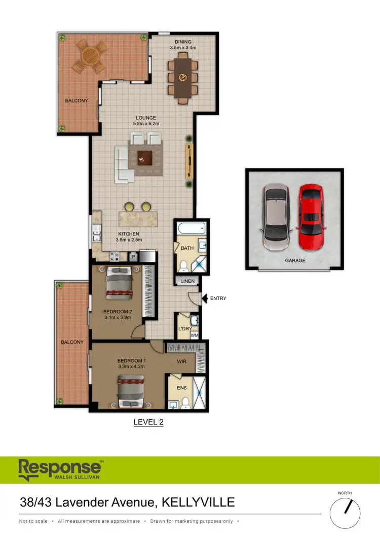 Floorplan of Homely apartment listing, 38/43 Lavender Avenue, Kellyville NSW 2155