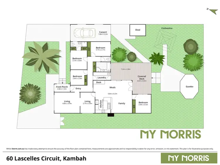 Floorplan of Homely house listing, 60 Lascelles Circuit, Kambah ACT 2902