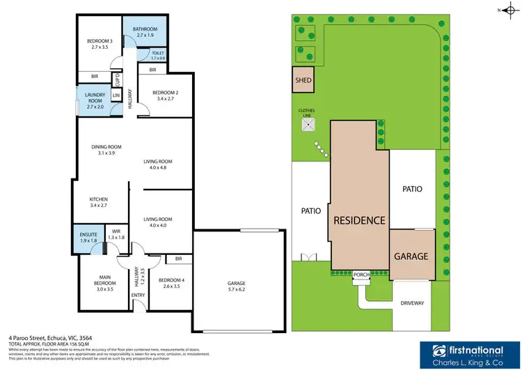 Floorplan of Homely house listing, 4 Paroo Street, Echuca VIC 3564