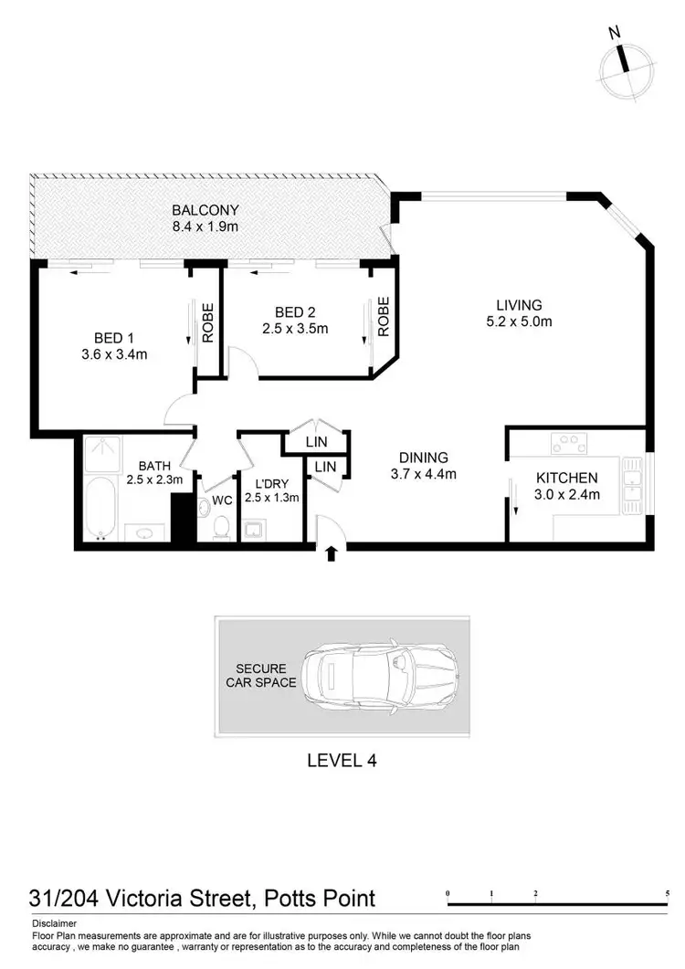 Floorplan of Homely unit listing, 31/204 Victoria Street, Potts Point NSW 2011