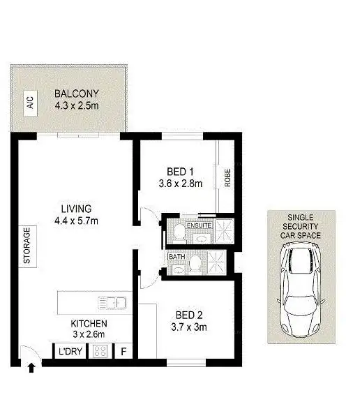 Floorplan of Homely apartment listing, 18/1 - 5 Marshall Street, Bankstown NSW 2200