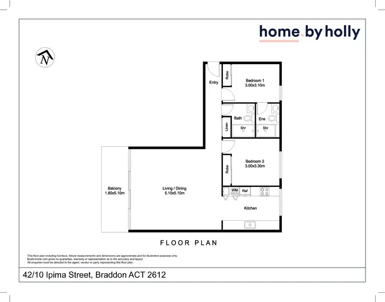 Floorplan of Homely apartment listing, 42/10 Ipima Street, Braddon ACT 2612