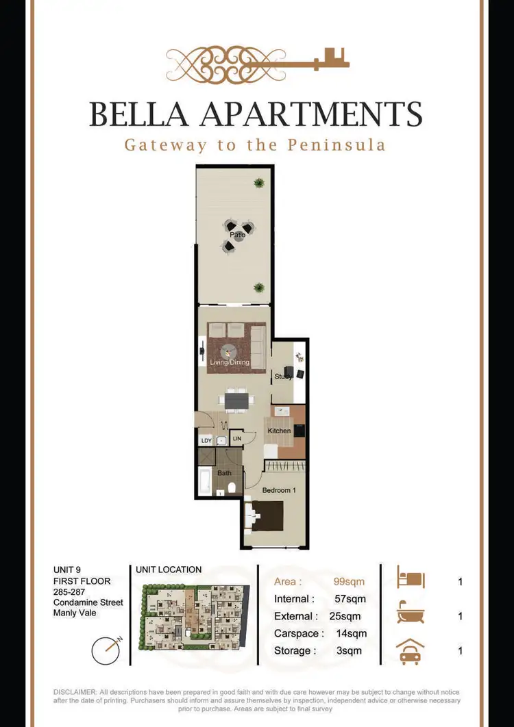 Floorplan of Homely unit listing, 9/285-287 Condamine Street, Manly Vale NSW 2093