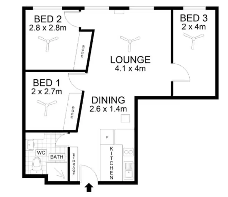 Floorplan of Homely apartment listing, R903/23 King William Street, Adelaide SA 5000