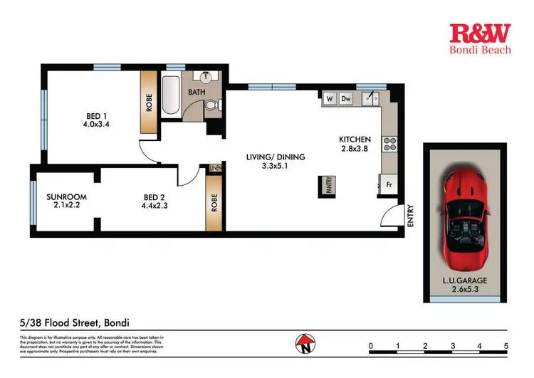 Floorplan of Homely apartment listing, 5/38 Flood Street, Bondi NSW 2026